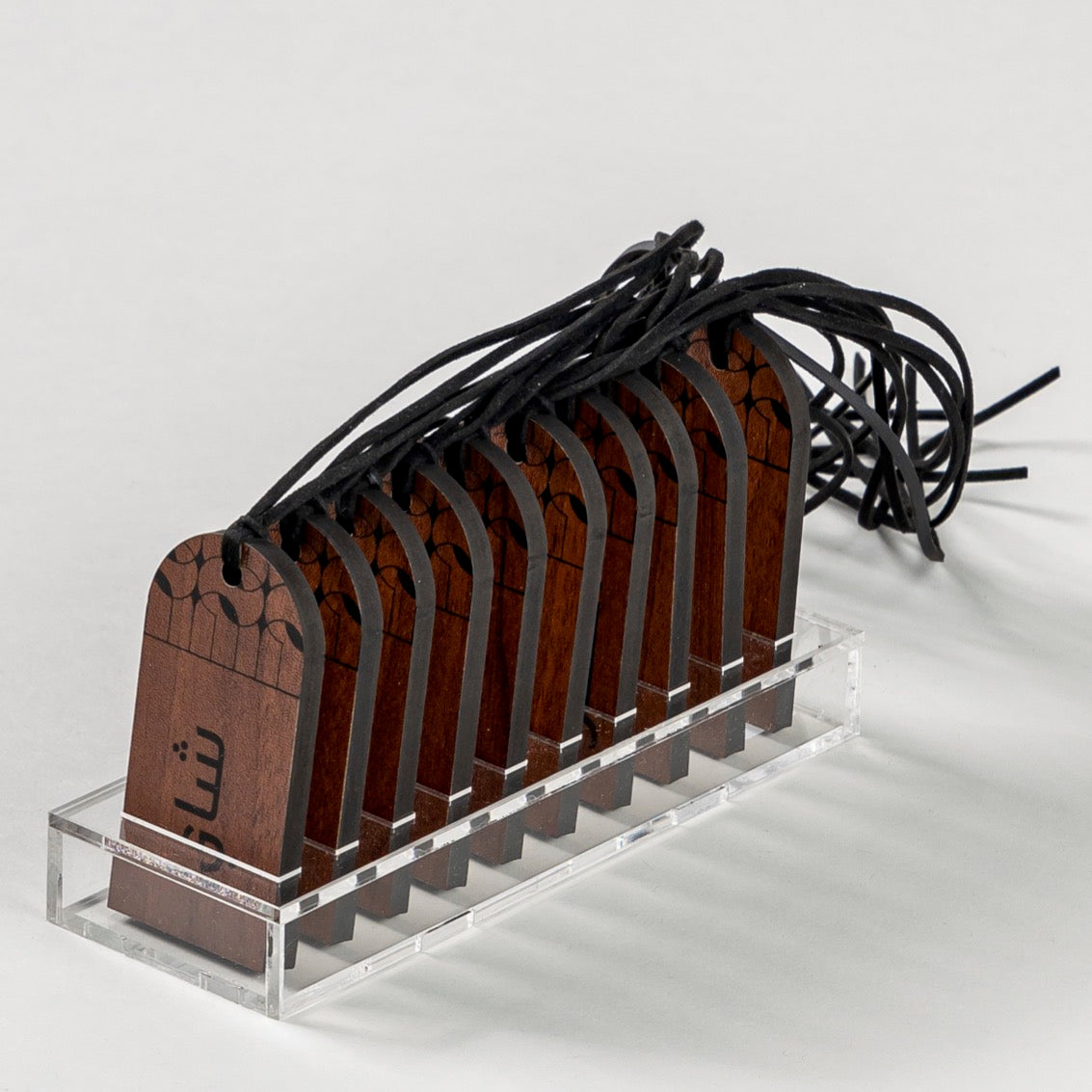 مجموعة بطاقات المشروبات الساخنة - بني