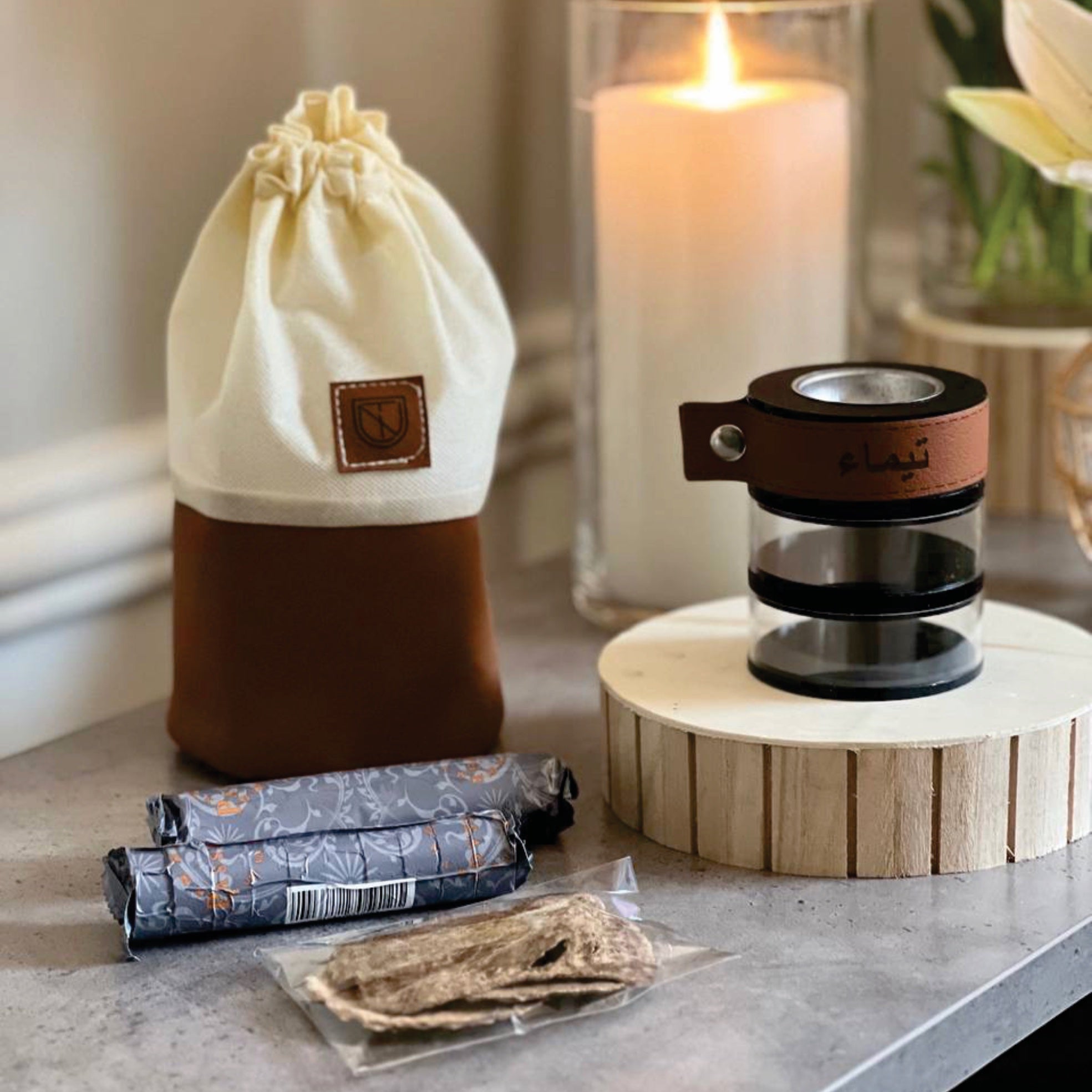 مبخر مايكرو للسفر - بني