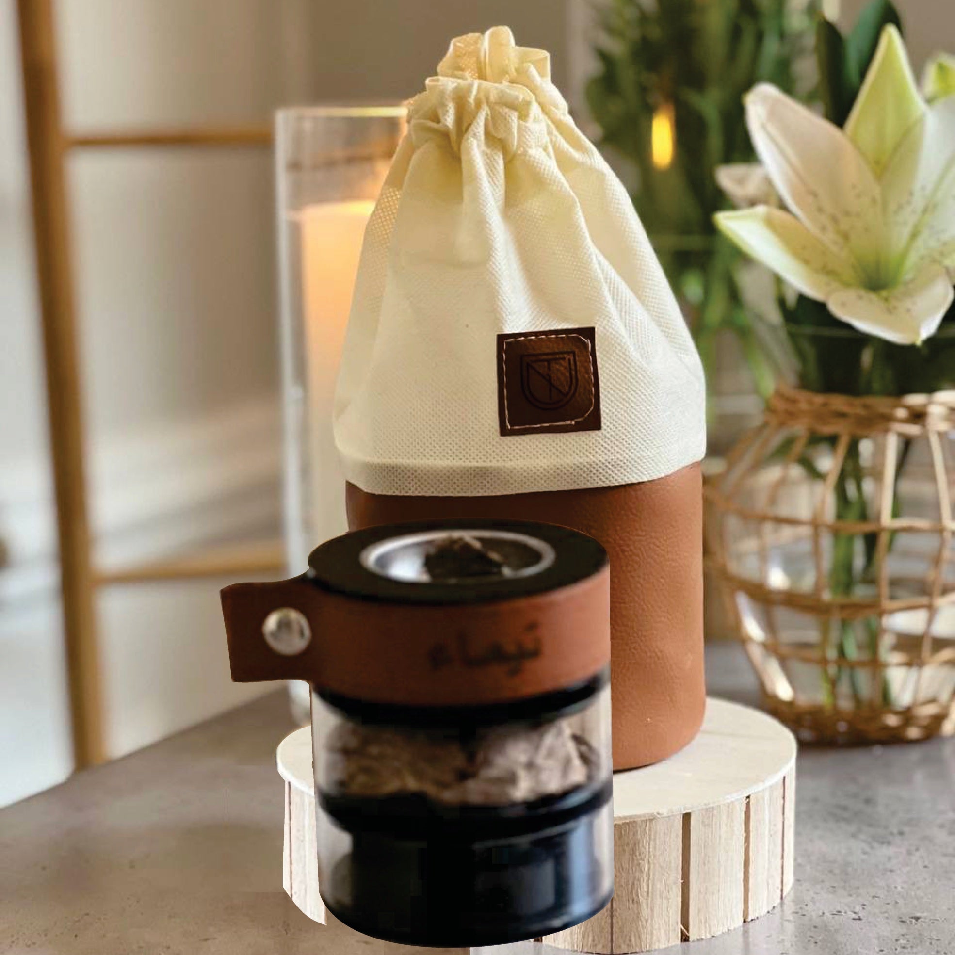 مبخر مايكرو للسفر - بني