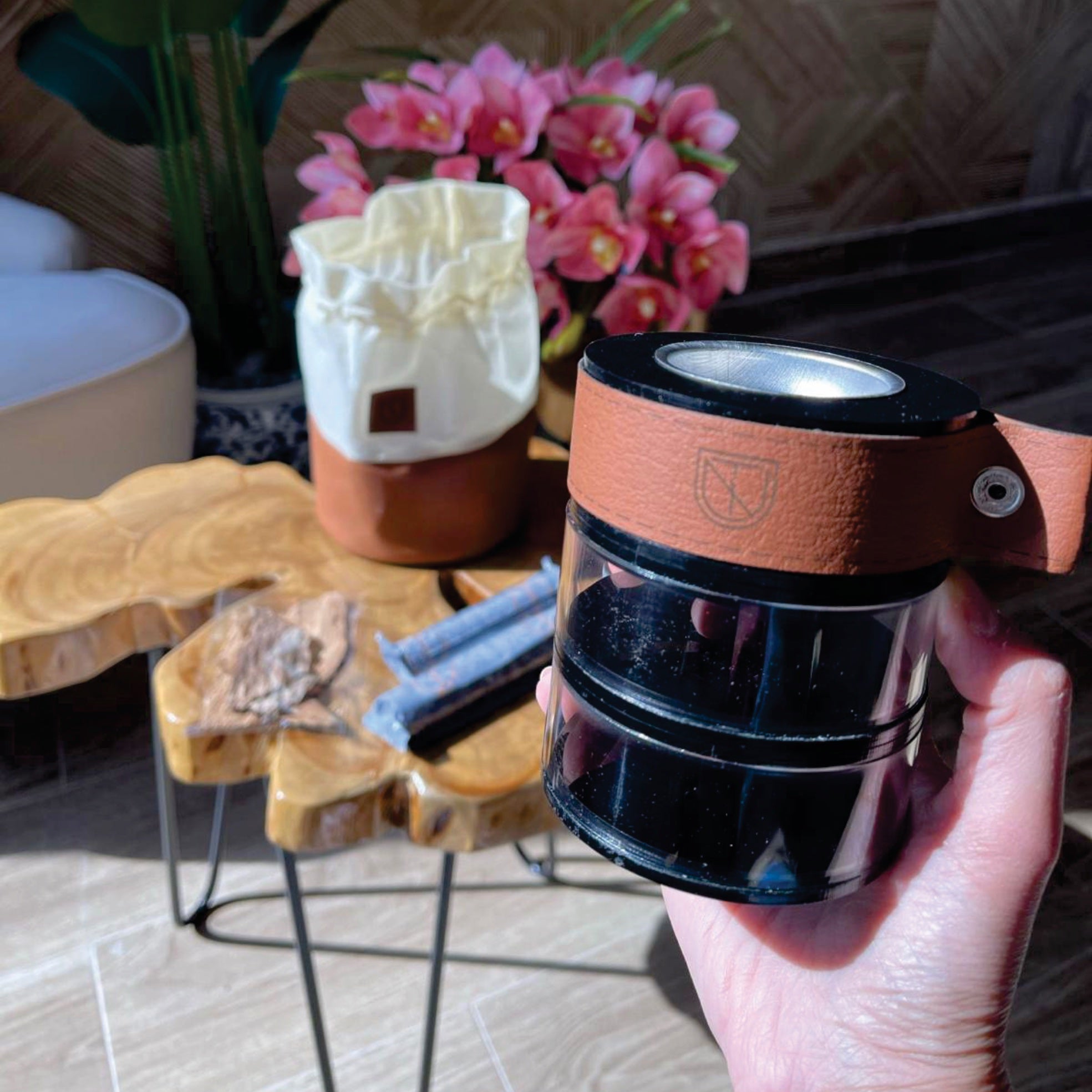 مبخر مايكرو للسفر - بني