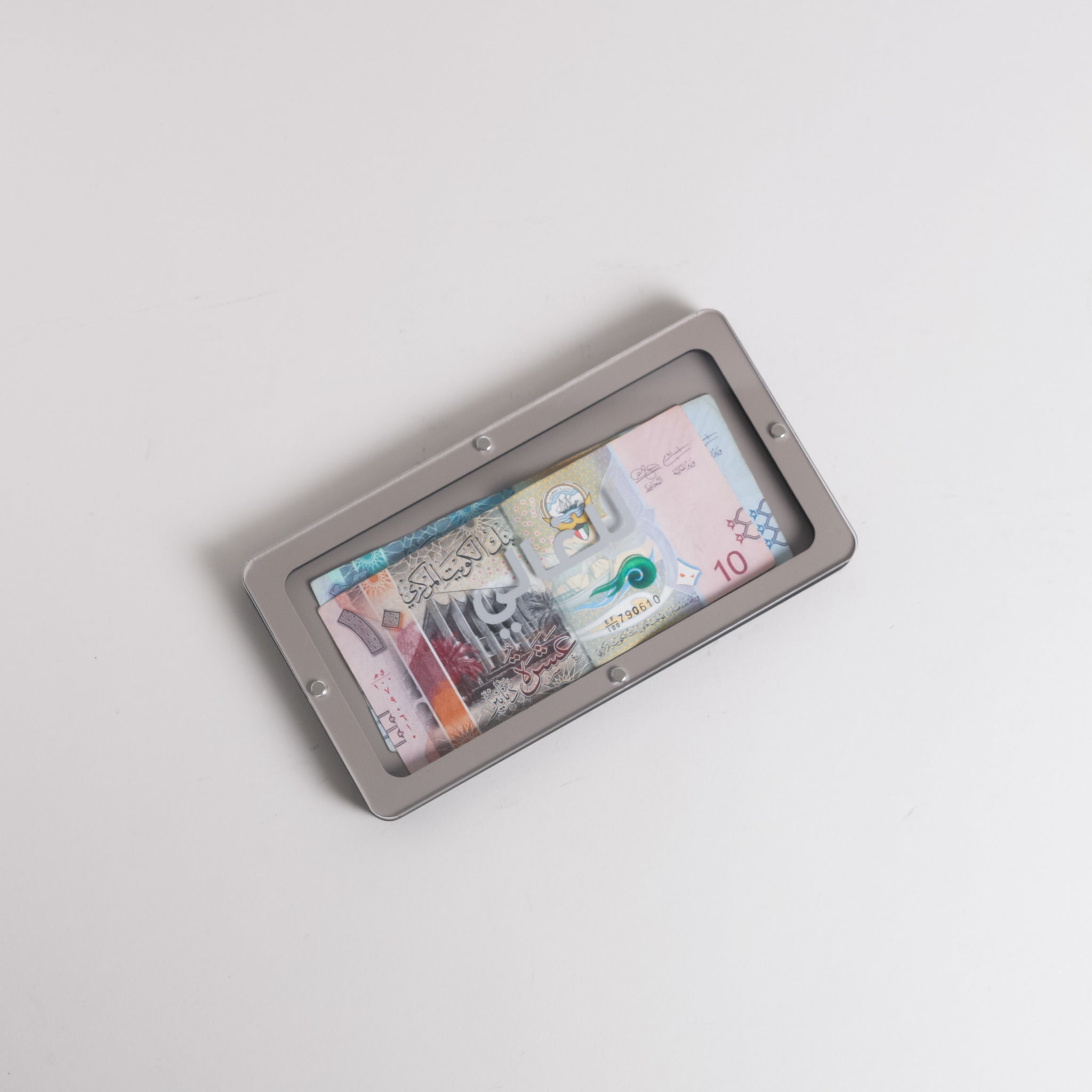 ظرف الهدية النقدية (وسط) - بيج/رمادي