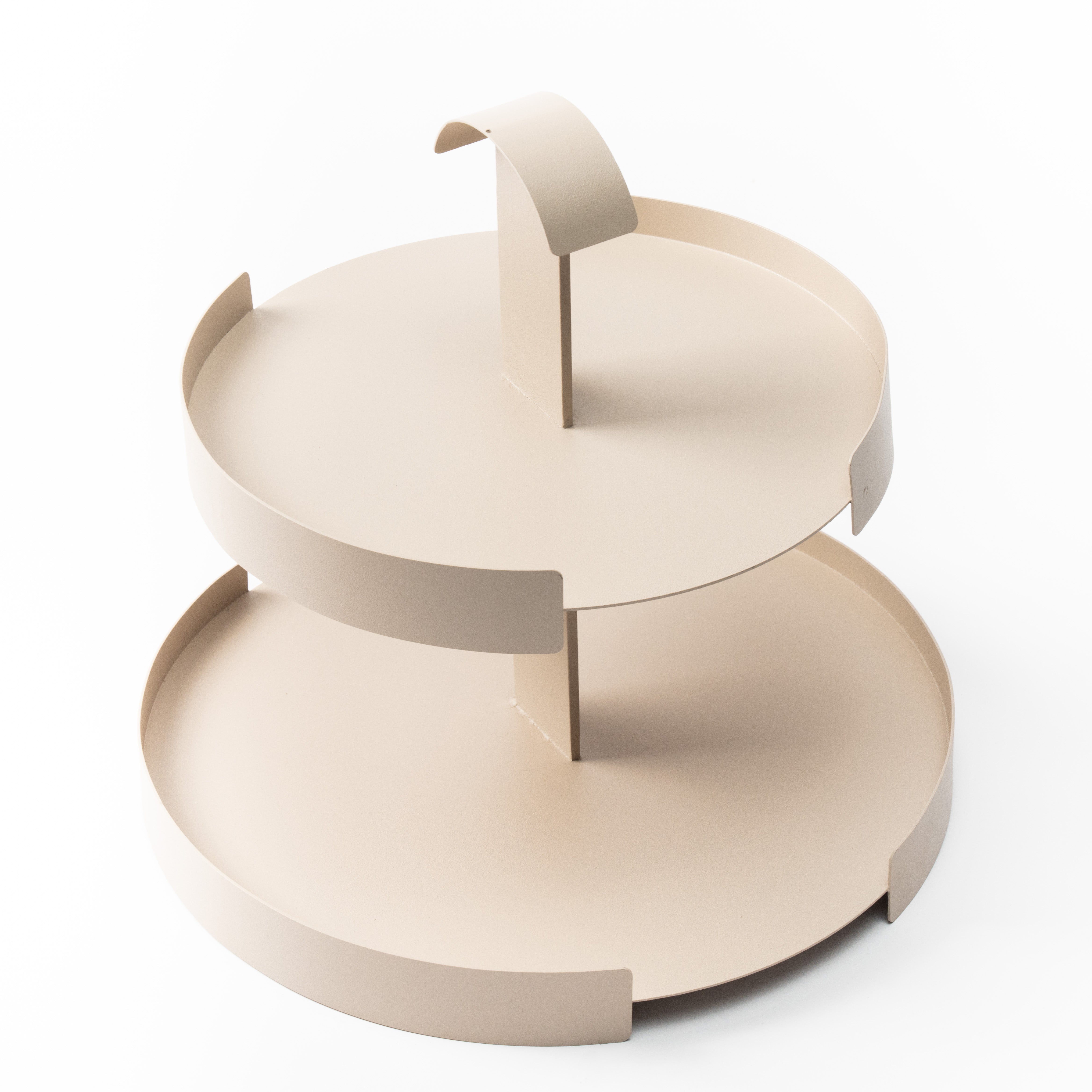 ستاند سول بطبقتين للحلويات - بيج