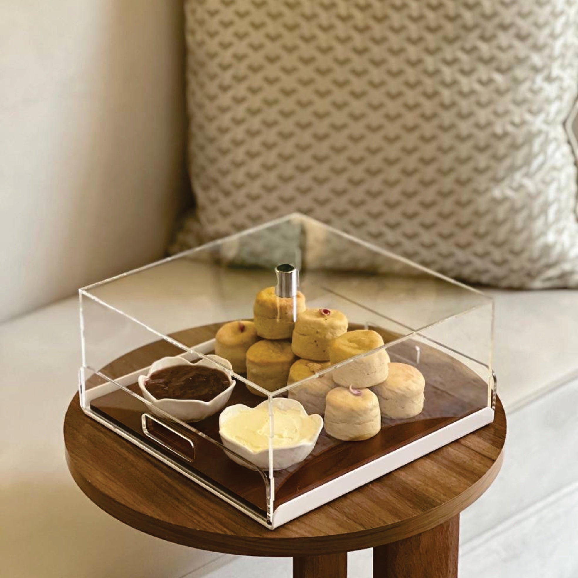 Square Serving Tray - White