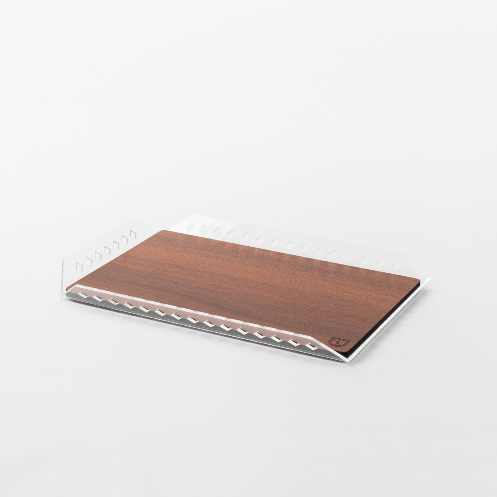 Single Medium Clear Tray - Brown