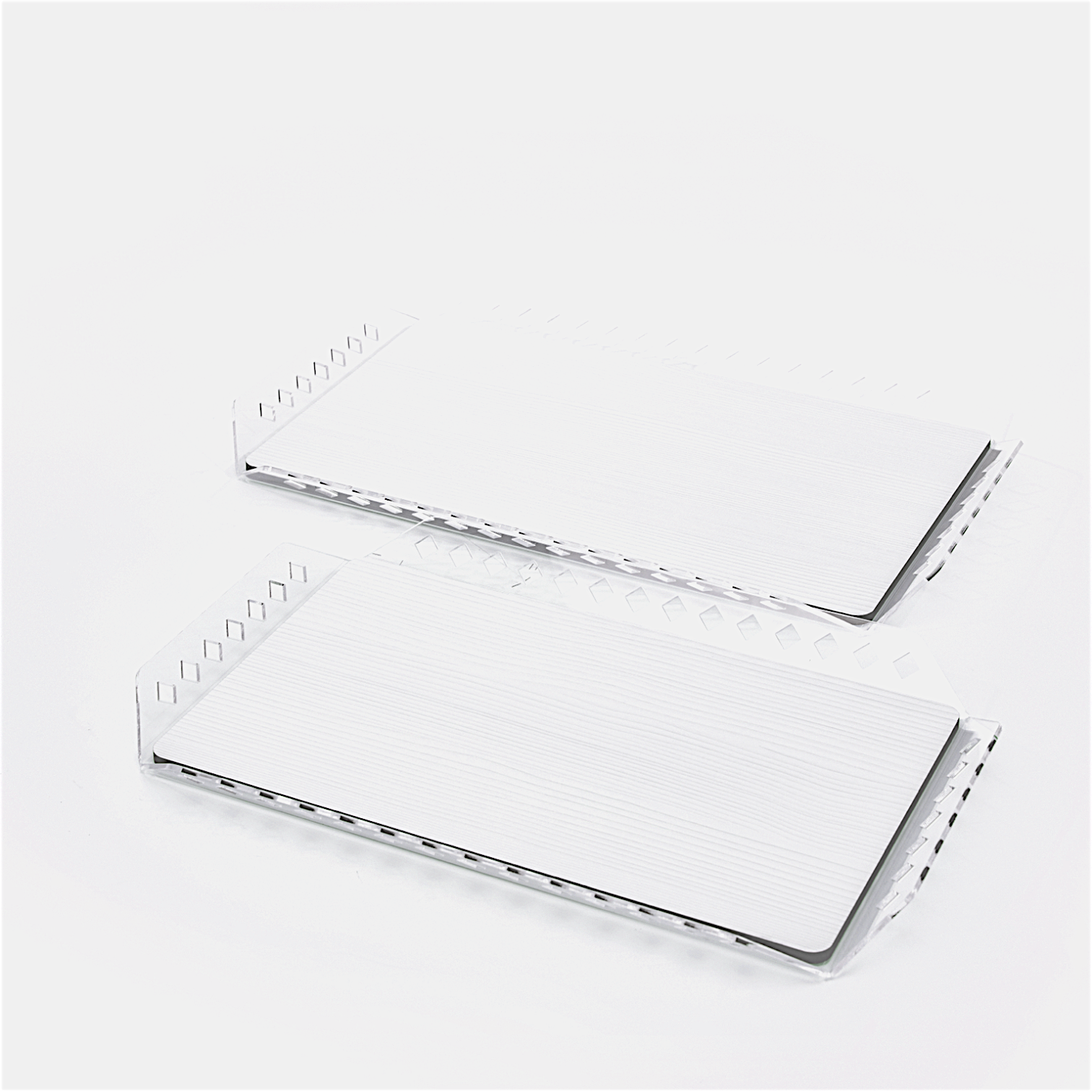 Medium Clear Tray Set - White